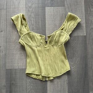 Ribbed Off-Shoulder bustier/corset Top